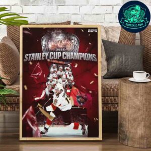 2025 Stanley Cup Champions Florida Panthers Make NHL History Again Artistic Wall Print