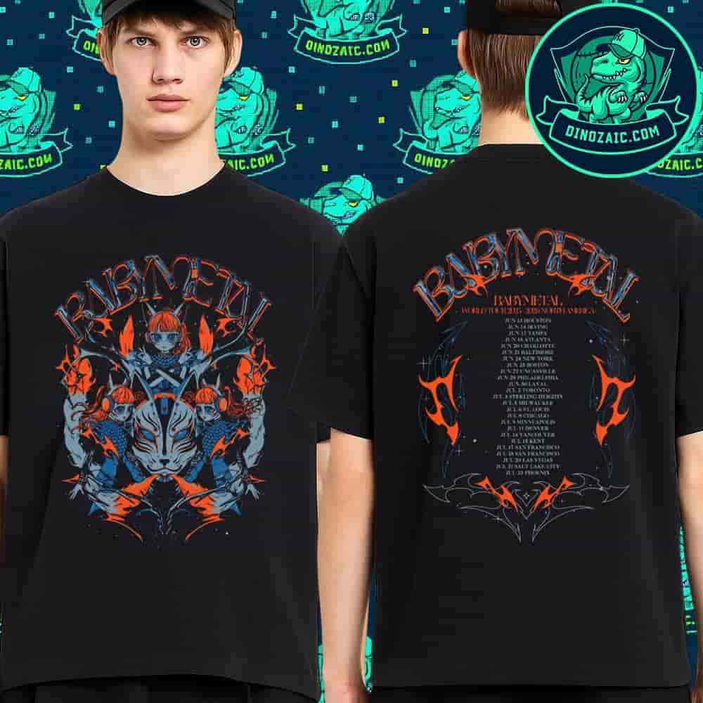 BABYMETAL World Tour 2025-26 North America 123 Thunder Merchandise Unisex T-Shirt BABYMETAL World Tour 2025-26 North America 123 Thunder Merchandise Unisex T-Shirt