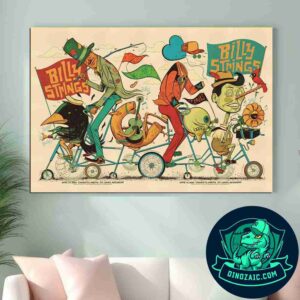 Billy Strings Concert Poster For Full Show In St Louis Missouri On June 13-14 2025 At Chaifetz Arena Decorative Poster Canvas