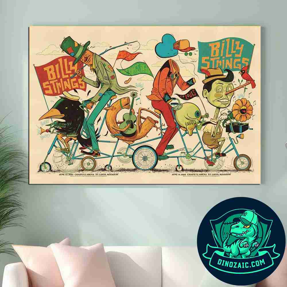 Billy Strings Concert Poster For Full Show In St Louis Missouri On June 13-14 2025 At Chaifetz Arena Decorative Poster Canvas Billy Strings Concert Poster For Full Show In St Louis Missouri On June 13-14 2025 At Chaifetz Arena Decorative Poster Canvas