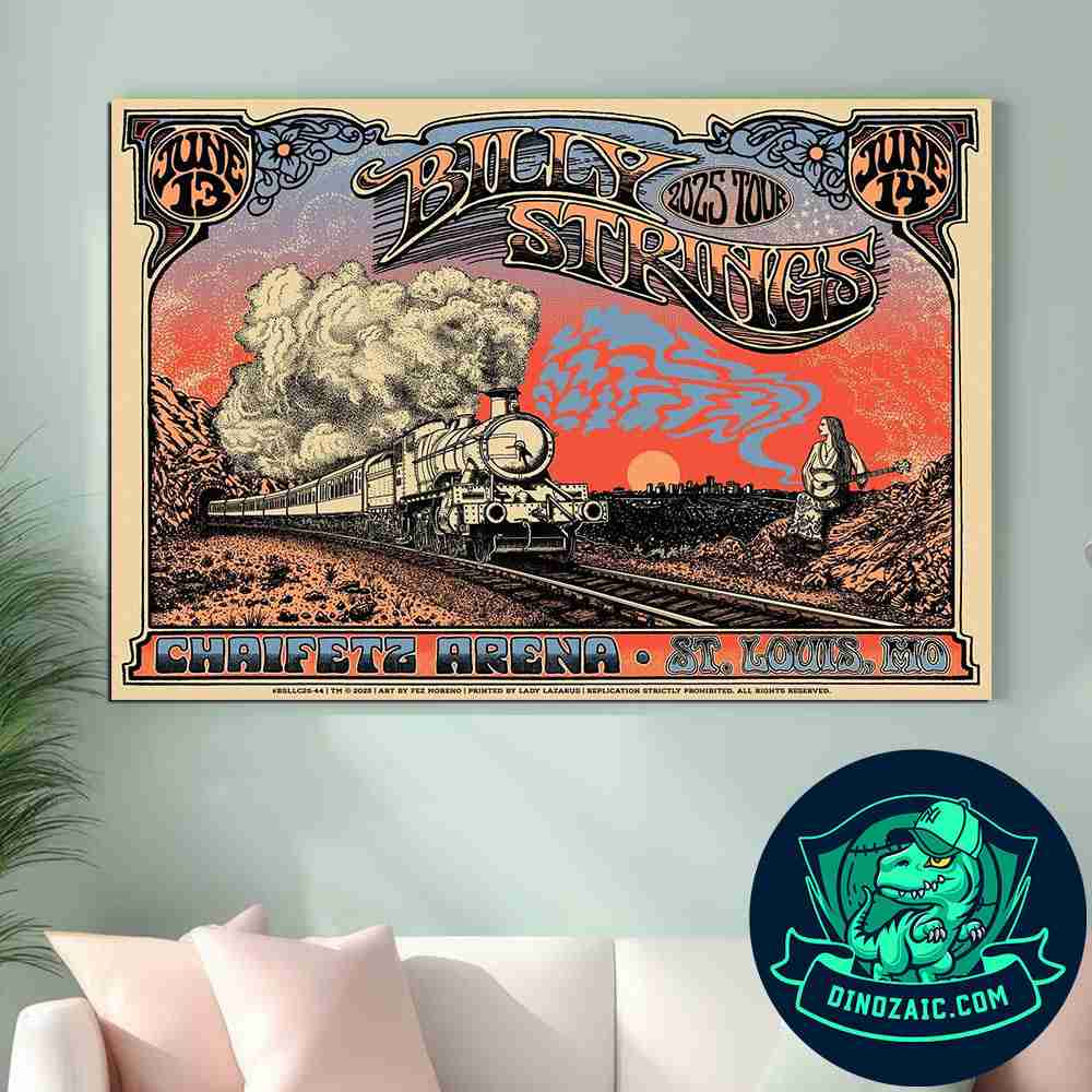 Billy Strings Poster For Show In St Louis Mo On June 13-14 At Chaifetz Arena Decorative Poster Canvas Billy Strings Poster For Show In St Louis Mo On June 13-14 At Chaifetz Arena Decorative Poster Canvas