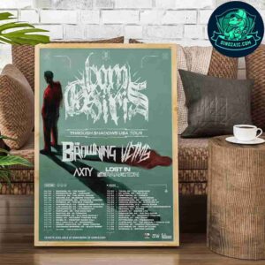 Born Of Osiris Through Shadows USA Tour 2025 Schedule List Dates Decorative Poster Canvas