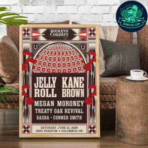 Buckeye Country Superfest 2025 In Ohio Stadium Columbus On June 21 2025 Line Up Decorative Poster Canvas