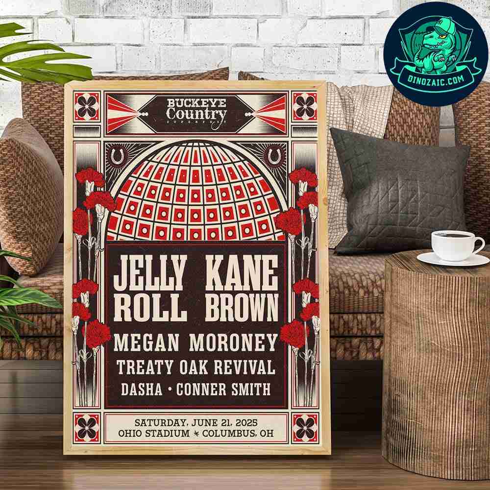 Buckeye Country Superfest 2025 In Ohio Stadium Columbus On June 21 2025 Line Up Decorative Poster Canvas Buckeye Country Superfest 2025 In Ohio Stadium Columbus On June 21 2025 Line Up Decorative Poster Canvas