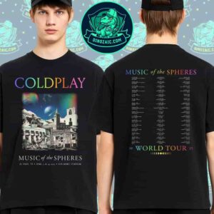 Coldplay Music Of The Sphere Exclusive Tee In El Pasto Texas On June 13-14 2025 At Sun Bowl Stadium Merchandise Two Sides T-Shirt