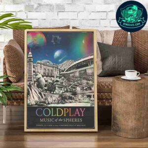 Coldplay Music Of The Spheres In Denver CO On June 10 2025 At Empower Field At Mile High Decorative Poster Canvas
