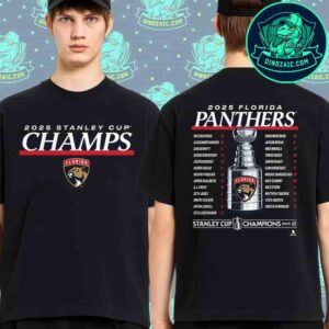 Florida Panthers Give And Go Roster Tee 2025 Stanley Cup Champions Shirt