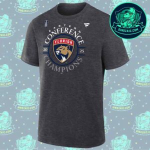 Florida Panthers Heather Charcoal 2025 Eastern Conference Champions Locker Room T-Shirt
