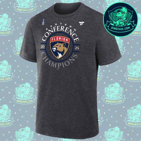 Florida Panthers Heather Charcoal 2025 Eastern Conference Champions Locker Room T-Shirt