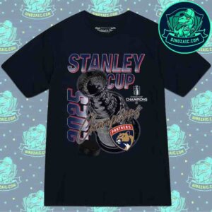 Florida Panthers Mitchell And Ness 2025 NHL Stanley Cup Champions Arch T-Shirt