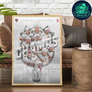 Florida Panthers NHL Are The 2025 Stanley Cup Champions Again Artistic Wall Print