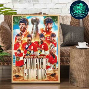 Florida Panthers Stanley Cup Champions 2025 Back-To-Back NHL Victory History Made Artistic Wall Print