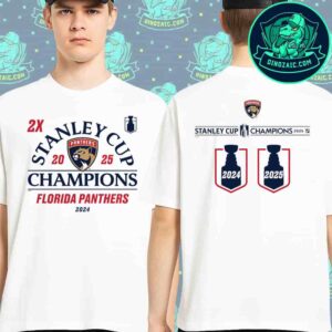 Florida Panthers Two-Time Stanley Cup Champions Top Line Two Sides Unisex T-Shirt