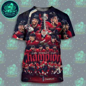 Florida Panthers Win 2025 Stanley Cup Back-To-Back NHL Champions All Over Print Shirt