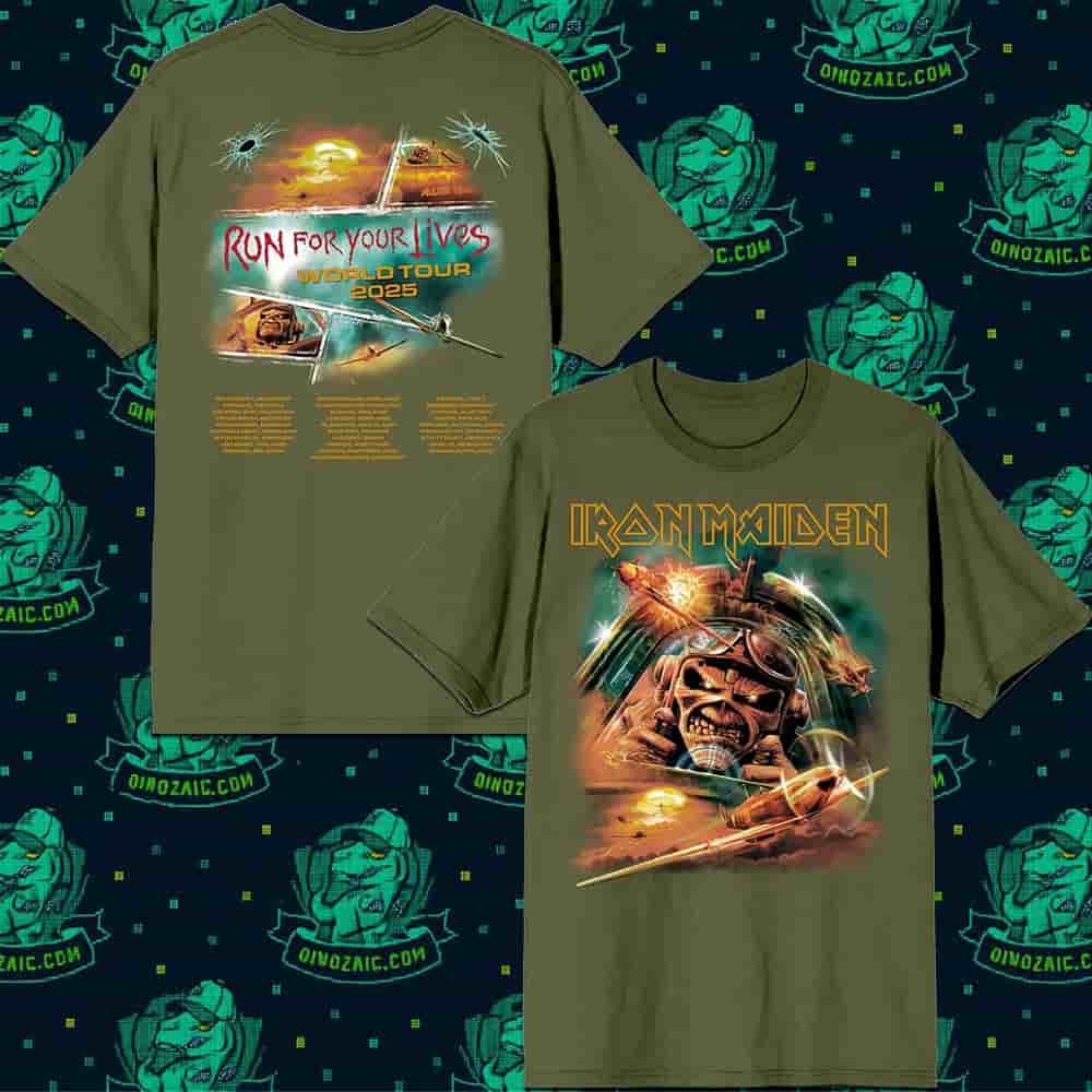 Iron Maiden Run For Your Lives 2025-26 Tour Aces High Two Sides Unisex T-Shirt Iron Maiden Run For Your Lives 2025-26 Tour Aces High Two Sides Unisex T-Shirt