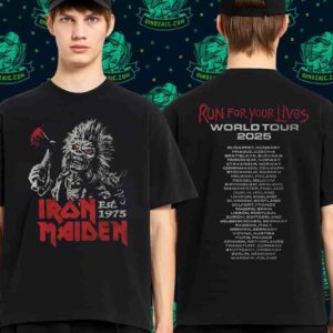 Iron Maiden Run For Your Lives 2025-26 Tour Vintage Two Sides Unisex T-Shirt