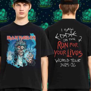 Iron Maiden Run For Your Lives World Tour 2025-26 I Saw Eddie Sides Unisex T-Shirt