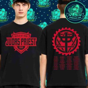 Judas Priest Shield Of Pain Tour 2025 Logo Merchandise Two Sides Unisex T-Shirt