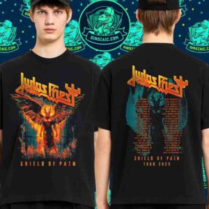 Judas Priest Shield Of Pain Tour 2025 Winged Demon Merchandise Two Sides Unisex T-Shirt