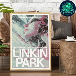 Linkin Park Berlin Germany From Zero World Tour 2025 Poster For Show At Olympiastadion On June 18 2025 Wall Art