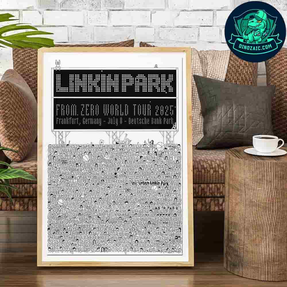 Linkin Park Frankfurt 2025 Poster July 8 Concert at Deutsche Bank Park From Zero World Tour Linkin Park Frankfurt 2025 Poster July 8 Concert at Deutsche Bank Park From Zero World Tour