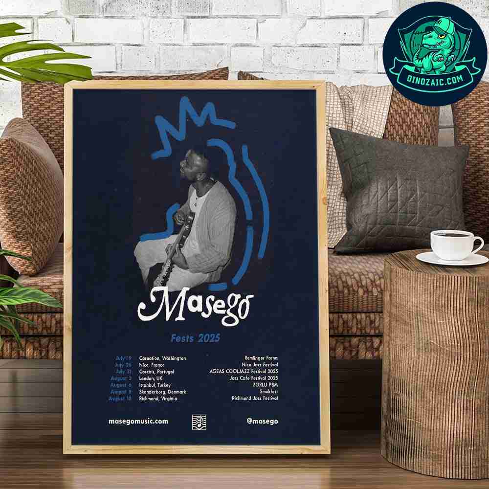 Masego Fets 2025 Tour Dates Decorative Poster Canvas Masego Fets 2025 Tour Dates Decorative Poster Canvas