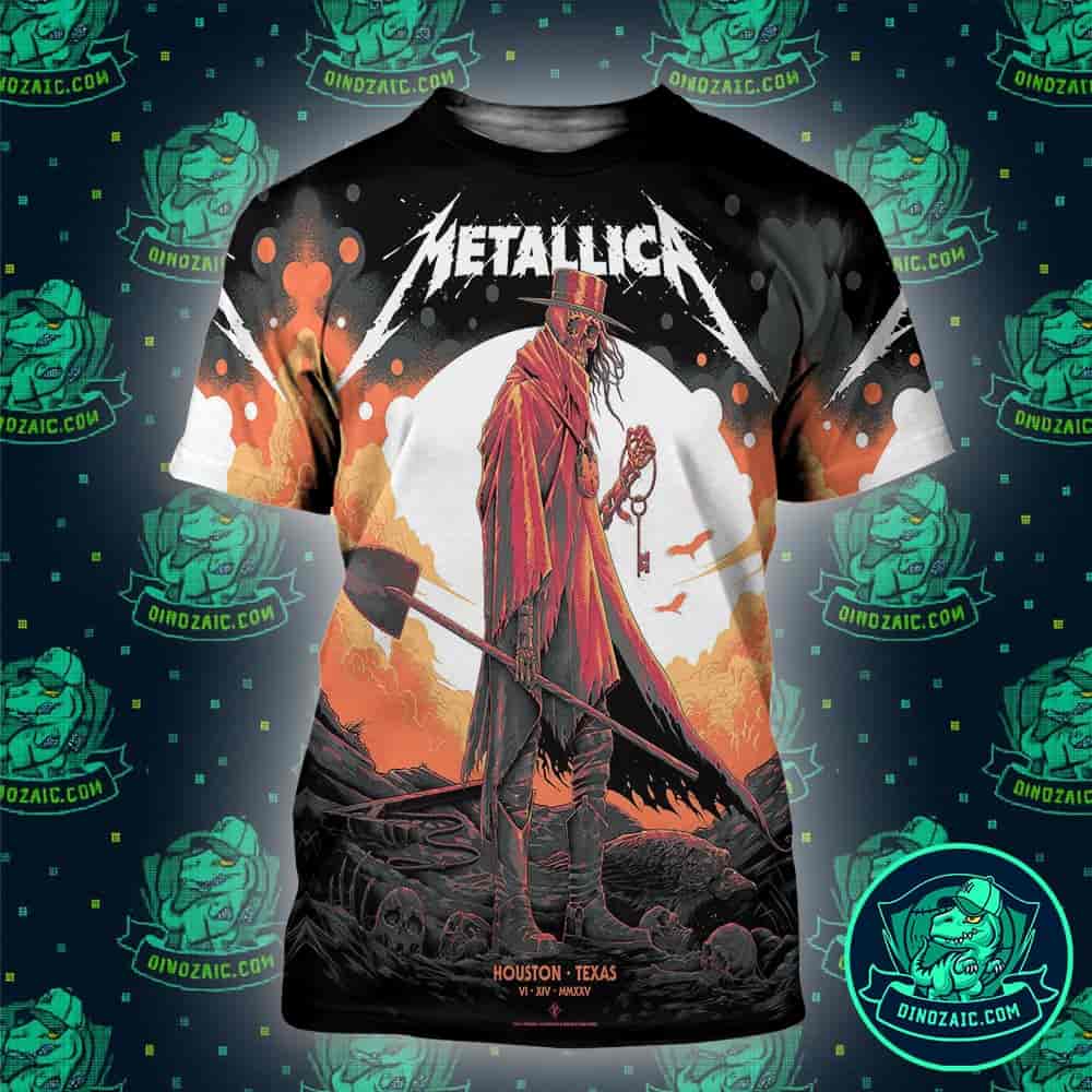 Metallica M72 Houston Exclusive Pop-Up Shop Poster For Houston Texas On June 14 2025 Key To The Afterlife Art Work All Over Print Shirt Metallica M72 Houston Exclusive Pop-Up Shop Poster For Houston Texas On June 14 2025 Key To The Afterlife Art Work All Over Print Shirt