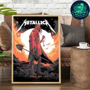 Metallica M72 Houston Exclusive Pop-Up Shop Poster For Houston Texas On June 14 2025 Key To The Afterlife Art Work Decorative Poster Canvas