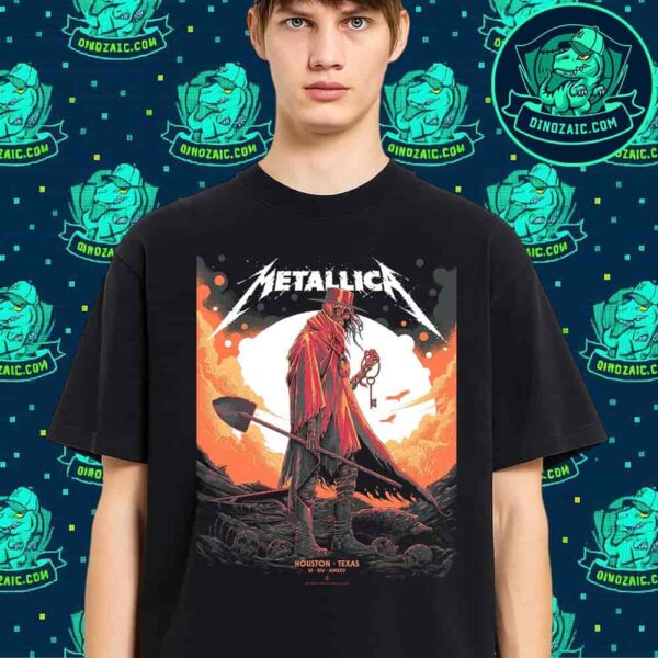 Metallica M72 Houston Exclusive Pop-Up Shop Poster For Houston Texas On June 14 2025 Key To The Afterlife Art Work Unisex T-Shirt