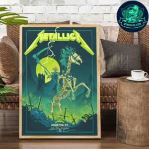Metallica M72 Houston Texas 2025 Exclusive Merchandise At NRG Stadium On June 14 2025 Hell Ranger Art Work Decorative Poster Canvas