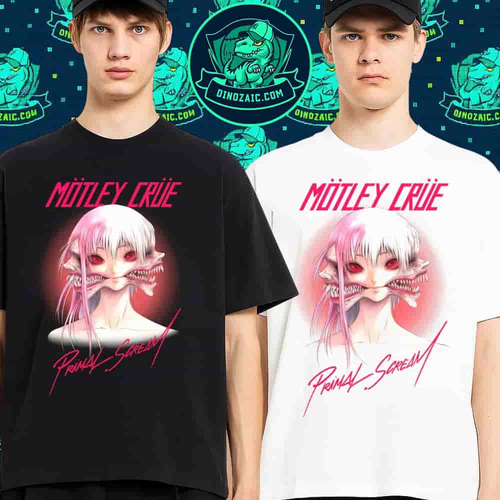 Motley Crue Primal Scream By Brando Chiesa Rockabilia Exclusive 2025 T-Shirt Motley Crue Primal Scream By Brando Chiesa Rockabilia Exclusive 2025 T-Shirt