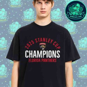 Official Florida Panthers 2025 NHL Stanley Cup Champions Logo T-Shirt