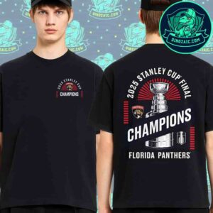 Official Florida Panthers 2025 Shine Tee Black NHL Stanley Cup Champions T-Shirt
