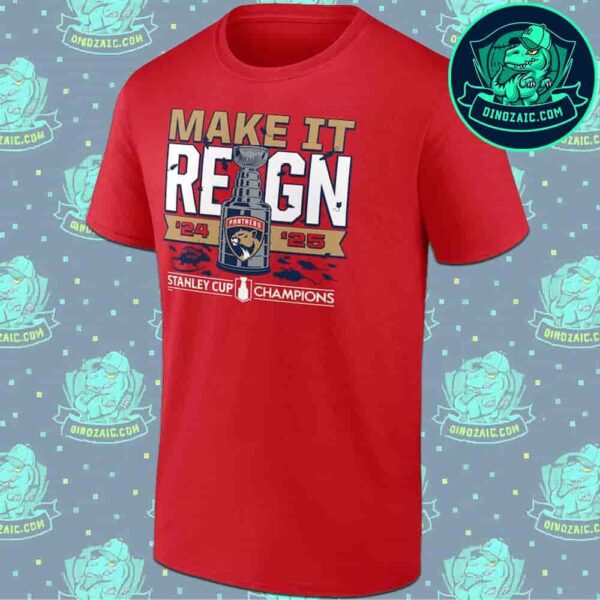 Official Florida Panthers Red Tee 2025 NHL Stanley Cup Champions T-Shirt