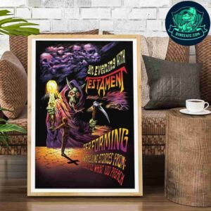 Testament An Evening With Testament Tour 2025 Performing And Telling Stories Practice What You Preach Decorative Poster Canvas